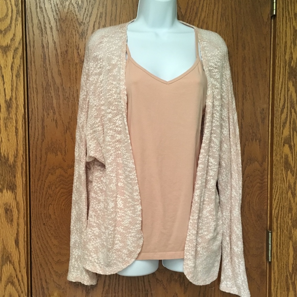 Pale Blush Knit Lightweight Cardigan